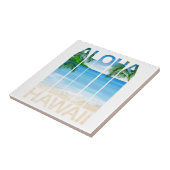 Tropisch strand van de Aloha Hawaii-eilanden Tegeltje (Zijkant)