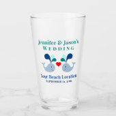 Tropisch strand van de bruinvissen glas (Voorkant)