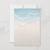 Tropisch strand van Glitter Palm repesial Dinner Kaart (Achterkant)