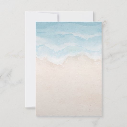 Tropisch strand van Glitter Palm repesial Dinner Kaart (Achterkant)