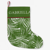 Tropisch strand van het leder-palm kleine kerstsok (Voorkant)