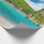 Tropisch strand van Sandy Beach Palm Tree Paradise Cadeaupapier (Hoek)