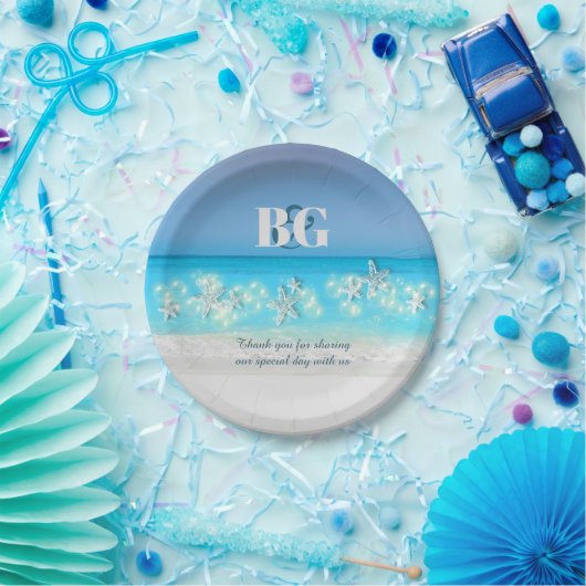 tropisch strand van Starfish paradijs Papieren Bordje (Feest)