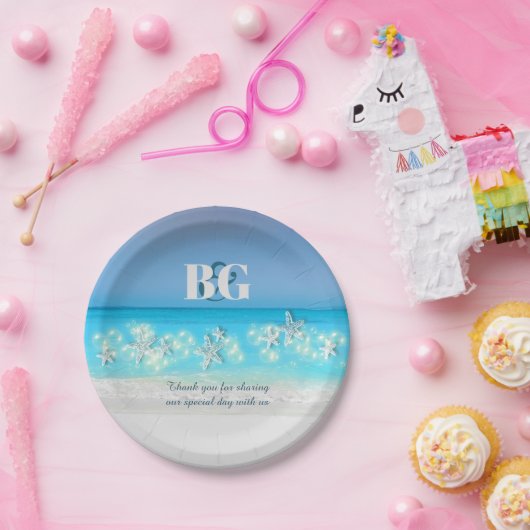 tropisch strand van Starfish paradijs Papieren Bordje (Feest)