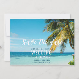 Tropisch strand Verloving Foto bruiloft Save The Date