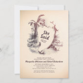 tropisch strand | Verlovingsfeest Kaart (Voorkant)