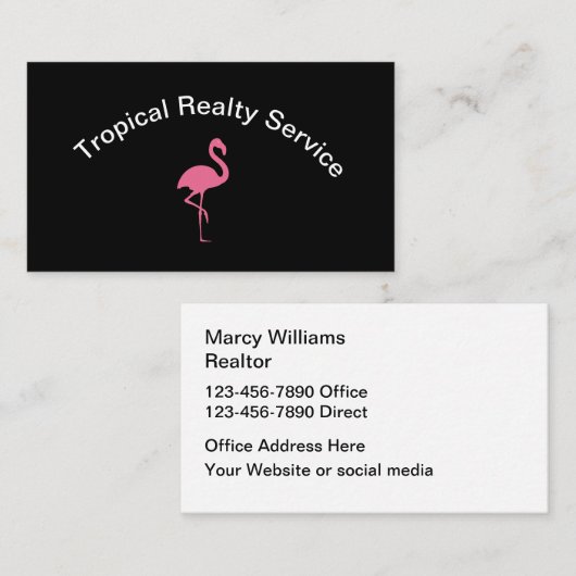 Tropisch strand visitekaartje (Voorkant / Achterkant)