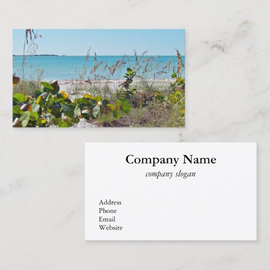 Tropisch strand Visitekaartje (Voorkant / Achterkant)