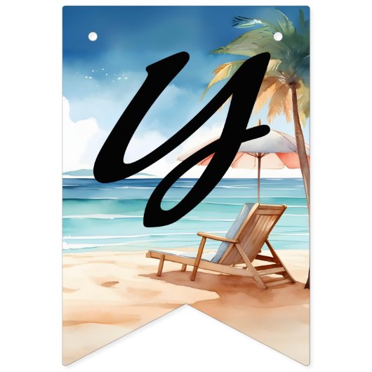 Tropisch strand vlaggetjes (Eerste vlag)