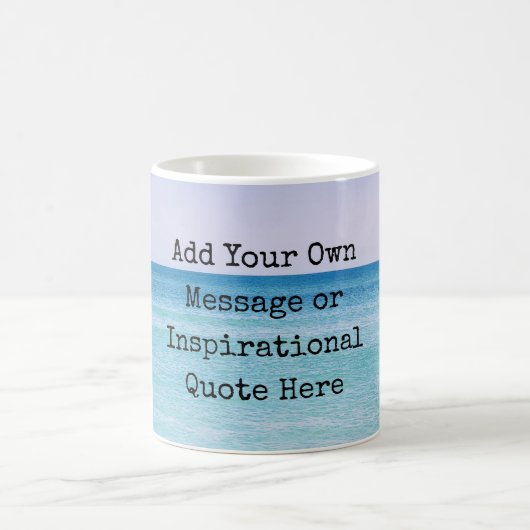 Tropisch strand voor herstel van oceaangolven koffiemok (Center)