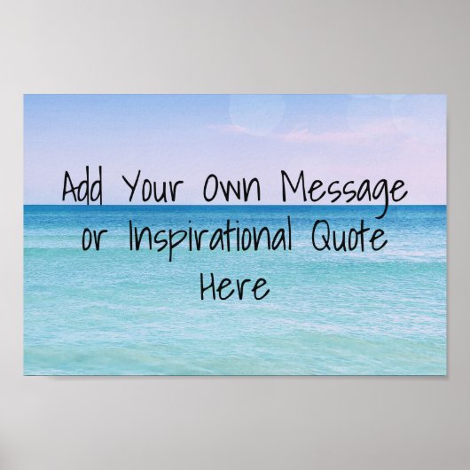 Tropisch strand voor herstel van oceaangolven poster (Voorkant)