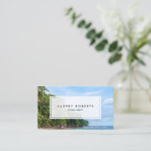 Tropisch strand voor professionele reisagent visitekaartje (Staand voorkant)