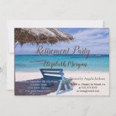 Tropisch strand, voorzitter Pensioneringspartij Kaart (Voorkant)