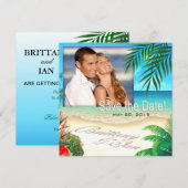 Tropisch Strand (vraag me om jullie namen in het z Kaart (Voorkant / Achterkant)