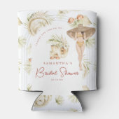 Tropisch strand Vrijgezellenfeest Blikjeskoeler (Achterkant)