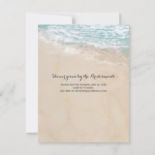 Tropisch  strand Vrijgezellenfeest Kaart (Achterkant)