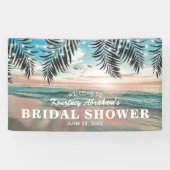 Tropisch strand Vrijgezellenfeest | Koord van lich Spandoek (Horizontaal)