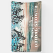 Tropisch strand Vrijgezellenfeest | Koord van lich Spandoek (Verticaal)