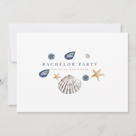 Tropisch strand vrijgezellenfeest uitnodigingskaar kaart (Voorkant)