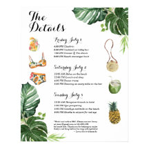 Tropisch strand vrijgezellenweekend Itinerarium 