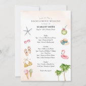 Tropisch strand vrijgezellenweekend reisplan kaart (Voorkant)