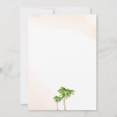 Tropisch strand vrijgezellenweekend reisplan kaart (Achterkant)