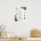 Tropisch strand vrijgezellenweekend reisplan  poster (Keuken)