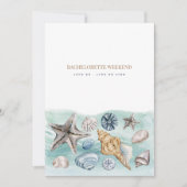 Tropisch strand vrijgezellenweekend uitnodiging  (Voorkant)