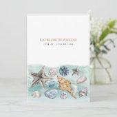 Tropisch strand vrijgezellenweekend uitnodiging  (Staand voorkant)