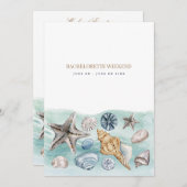 Tropisch strand vrijgezellenweekend uitnodiging  (Voorkant / Achterkant)