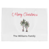 Tropisch strand Vrolijke kerstpalmbomen Groot Cadeauzakje (Achterkant)