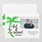 Tropisch strand warme wensen feestdagenkaart (Voorkant / Achterkant)