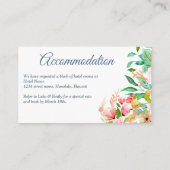 Tropisch strand Waterverf bruiloft Informatiekaartje (Achterkant)