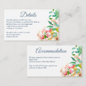 Tropisch strand Waterverf bruiloft Informatiekaartje (Voorkant / Achterkant)