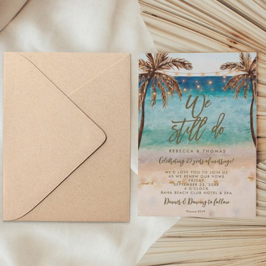 tropisch strand we hebben nog steeds een uitnodigi kaart