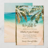 tropisch strand we still do hernieuwingsuitnodigin kaart (Voorkant / Achterkant)