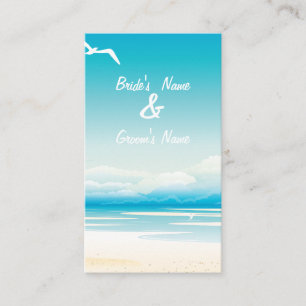 Tropisch strand Website Wedding Kaart