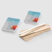 Tropisch strand Weddenschap Koraal Seashell Modern Handwaaier (Niet-gemonteerd)