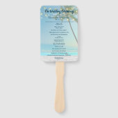 Tropisch strand Weddenschap palm Trees Lights Eleg Handwaaier (Voorkant)