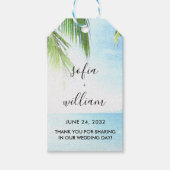 Tropisch strand Weddenschap voor Labels met cadeau Cadeaulabel (Voorkant)