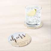 Tropisch strand Weddenschap Zomer Ronde Kartonnen Onderzetter (Insitu)