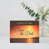 Tropisch strand Weddenschap Zonnetijd sparen de Da Aankondigingskaart (Staand voorkant)