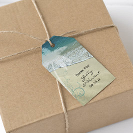 Tropisch strand Wedding Favor Tag Cadeaulabel