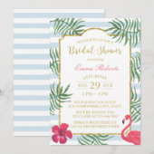 Tropisch strand Wedding Modern Stripe Vrijgezellen Kaart (Voorkant / Achterkant)