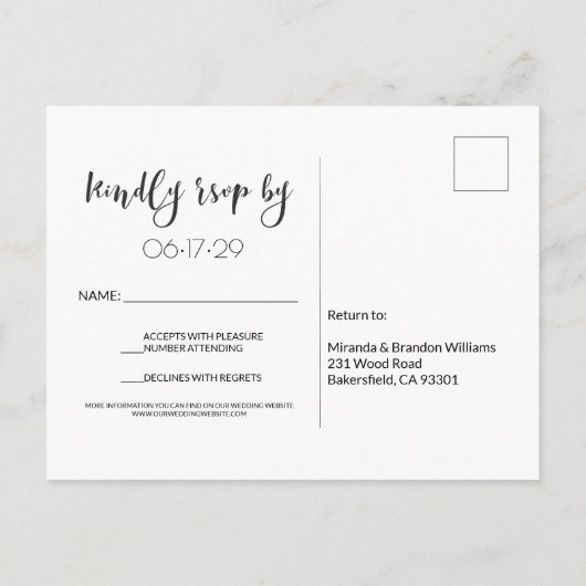 Tropisch strand Wedding Starfish Shells RSVP Aankondigingskaart (Achterkant)