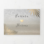 Tropisch strand Wedding Tri-Fold Uitnodiging (Cover)