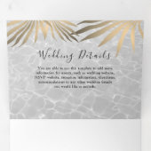 Tropisch strand Wedding Tri-Fold Uitnodiging (Binnenzijde eerst)
