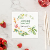 Tropisch strand Weekend Bachelorette Cocktail Servet (Insitu)