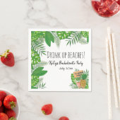 Tropisch strand Weekend Bachelorette Cocktail Servet (Insitu)