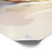 Tropisch strand wit zand, palmbomen, serene vreugd perfect poster (Hoek)